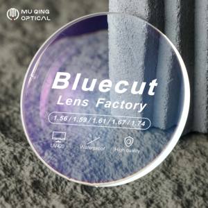 China Fabricação 1.56 <span class=keywords><strong>HMC</strong></span> Blue Cut Optical <span class=keywords><strong>Lens</strong></span> UV420 Azul Bloco Resina óculos lentes com revestimento AR atacado - Product Image 1