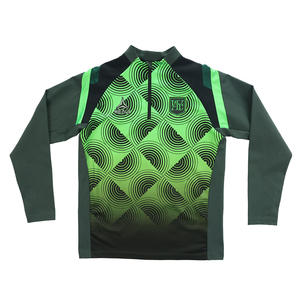 Para invierno Vintage personalizado media cremallera Kit de entrenamiento de fútbol patrón artístico chándal de fútbol de alto rendimiento 100% - Product Image 2