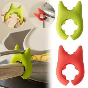 1 pièce Support portable en silicone pour spatule avec pince universelle anti-débordement pour couvercle de casserole et anti-brûlure, ustensile de cuisine - Product Image 1