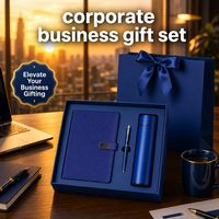 Cadeaux d'affaires promotionnels, couverture artisanale, carnet A5, carnet en PU avec stylo, gourde en acier pour les gestionnaires, ensemble de cadeaux d'entreprise
