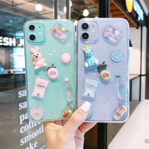 La creatividad 3D de dibujos animados pegamento epoxi goteando Gel transparente TPU funda protectora para iphone 11 - Product Image 3