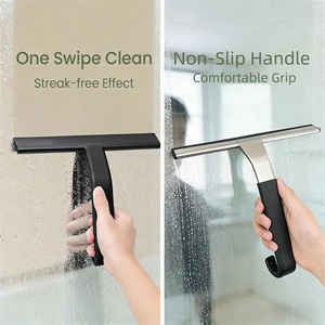 CF Nuovo Arrivo Tergivetro Moderno Minimalista con Design Sospeso - Pulitore Vetri Nero Anti-Graffio per <span class=keywords><strong>Bagno</strong></span> e Cucina - Product Image 5