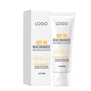 Próprio Logo Sun Cream Proteção UV Impermeável Corpo Natural Atacado Niacinamida Pure Brightening Sunscreen