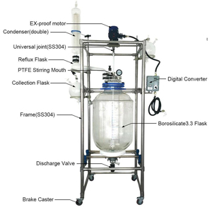 Reactor de Vidrio de Doble Pared CHINCAN SF-10L 20L 30L 50L, Reactor de Vidrio para Laboratorio - Product Image 3