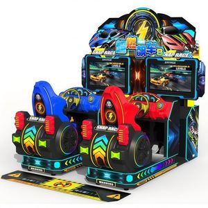 Máquina de Juego de Carreras Arcade, Versión Dinámica para 2 Jugadores, Simulador de Conducción de Autos, Juego Arcade de Carreras Operado con Monedas - Product Image 1