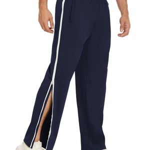 Pantalon de survêtement décontracté pour homme, taille mi-haute, coupe ample, avec poches, design détachable, fermetures éclair latérales et boutons-pression, idéal après une intervention chirurgicale - Product Image 3