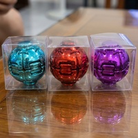 SHIMMERSTAR Balle anti-stress à presser et à tourner, Fidget Spinner en plastique à l'éclat métallique, compact et portable pour adolescents
