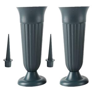 Dark Green Detachable <b>Grave</b> <b>Vase</b> <b>for</b> Memorial Flower Arrangements at Lawn Graveside - Product Image 4