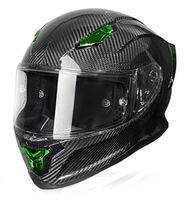Casque en carbone 3K résistant aux chocs - Système de fixation rapide et intégré, garantie de 12 mois