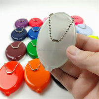 Porte-Monnaie en Caoutchouc, Porte-clés, Impression Personnalisée, Petit Porte-Monnaie en PVC, Porte-clés en Silicone Rond, Mini Étui à Monnaie pour Enfants