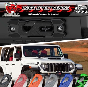 Ambull - Nuovo Supporto in Alluminio per Cavo Verricello con Rullo in Acciaio Nero - Campioni Gratuiti Disponibili - Product Image 5