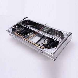 Cocina de Gas Portátil de Acero Inoxidable, 2 Quemadores, Control por Perillas, Encendido Piezoeléctrico, Uso en Hoteles, Clase de Eficiencia Energética, Apagado Automático - Product Image 4