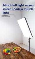 Panneau lumineux vidéo LED 80W 24 pouces pleine écran, lampe de remplissage à écran plat avec télécommande, éclairage photographique pour studio photo