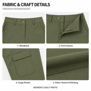 <span class=keywords><strong>Pantaloni</strong></span> Lunghi da Golf Personalizzati per <span class=keywords><strong>Donna</strong></span> <span class=keywords><strong>con</strong></span> Tasche <span class=keywords><strong>Laterali</strong></span> e <span class=keywords><strong>Bottoni</strong></span>, Asciugatura Rapida, Elasticizzati, <span class=keywords><strong>con</strong></span> Passanti per Cintura, per Allenamento Quotidiano - Product Image 4
