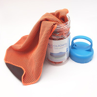 Serviette de sport rafraîchissante en microfibre à séchage rapide, sensation de fraîcheur glacée, impression de logo personnalisée, pour les voyages et les activités de plein air