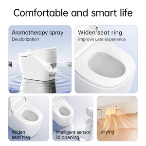 Offre Spéciale Smart Bidet Toilette Automatique Sanitaire Télécommande Noir Céramique Bol Coloré Salle De Bains WC Intelligent Commode - Product Image 5