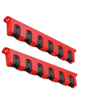Soporte de pared para cañas de pescar, soporte de almacenamiento duradero de plástico para cañas de señuelos, color rojo, horizontal - Product Image 2