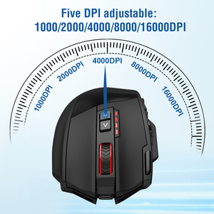 Ratón para juegos OEM dpi16000 inalámbrico 2,4 GHz modo dual diseño ergonómico con retroiluminación RGB <span class=keywords><strong>USB</strong></span> recargable para PC portátil - Product Image 6