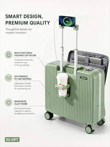 Ensemble de valises trolley de haute qualité 2026 avec poignée souple pour un style classique et épuré – Bagage cabine - Product Image 2