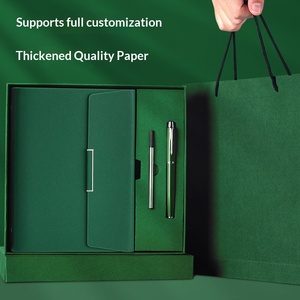 Popular <strong>Products</strong> <strong>2026</strong> <strong>Trending</strong> Leather Bound Sewing Binding Lined Notebook Set With Same Color Pen and Gift Box for Students - Product Image 2