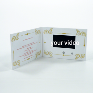 Brochure vidéo personnalisée Invitation de mariage d'affaires vidéo de 7 pouces Carte de voeux Carte d'<span class=keywords><strong>album</strong></span> Boîte à écran LCD Hd de 5 pouces Brochure - Product Image 5