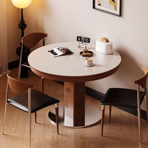 Extendable Oval <b>Folding</b> <b>Dining</b> <b>Table</b> Solid Wood Vintage Style For Small Homes And Apartments - Product Image 2