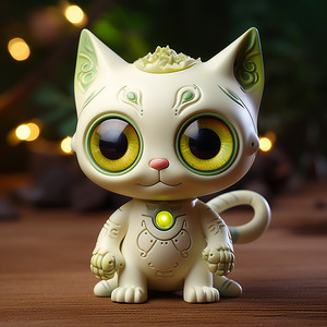 Cartoon Anime Cat Monster <b>Spirit</b> Toy Figurine Mini Creative Doll Fantasy Sci-Fi Plastic Unisex - Product Image 2