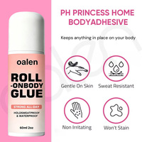 Adhésif corporel en roll-on Oalen longue durée, imperméable, résistant à la transpiration, non irritant, respectueux de la peau, colle corporelle pour usage quotidien