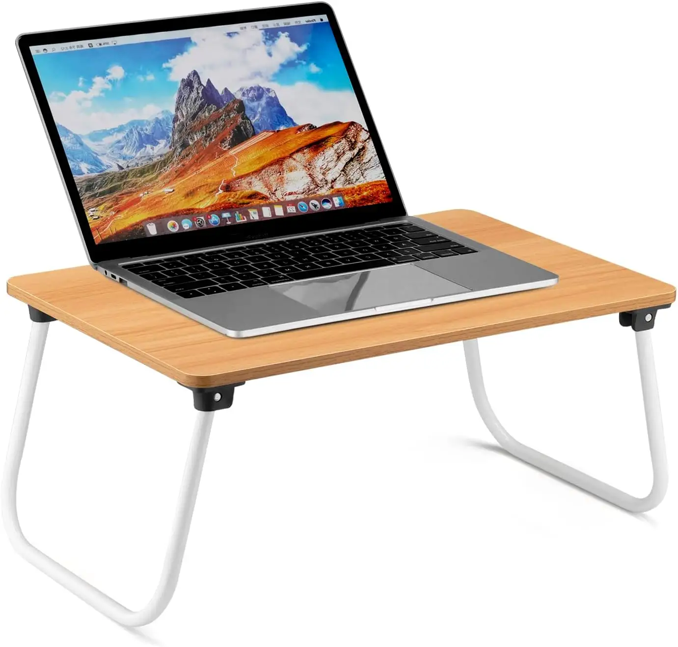 Combohome grosir meja Laptop lipat portabel, meja komputer lipat kayu di atas tempat tidur