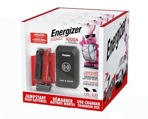 Energizer品牌ETL CE批准的12电压1000A便携式跳启动器电源组，带火花保护