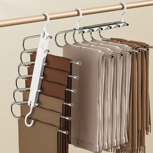 Wardrobe Clothes Hanging Multilayer Space Saving <b>Plastic</b> Laundry Closet Rack Folding Cloth Hanger - Product Image 1