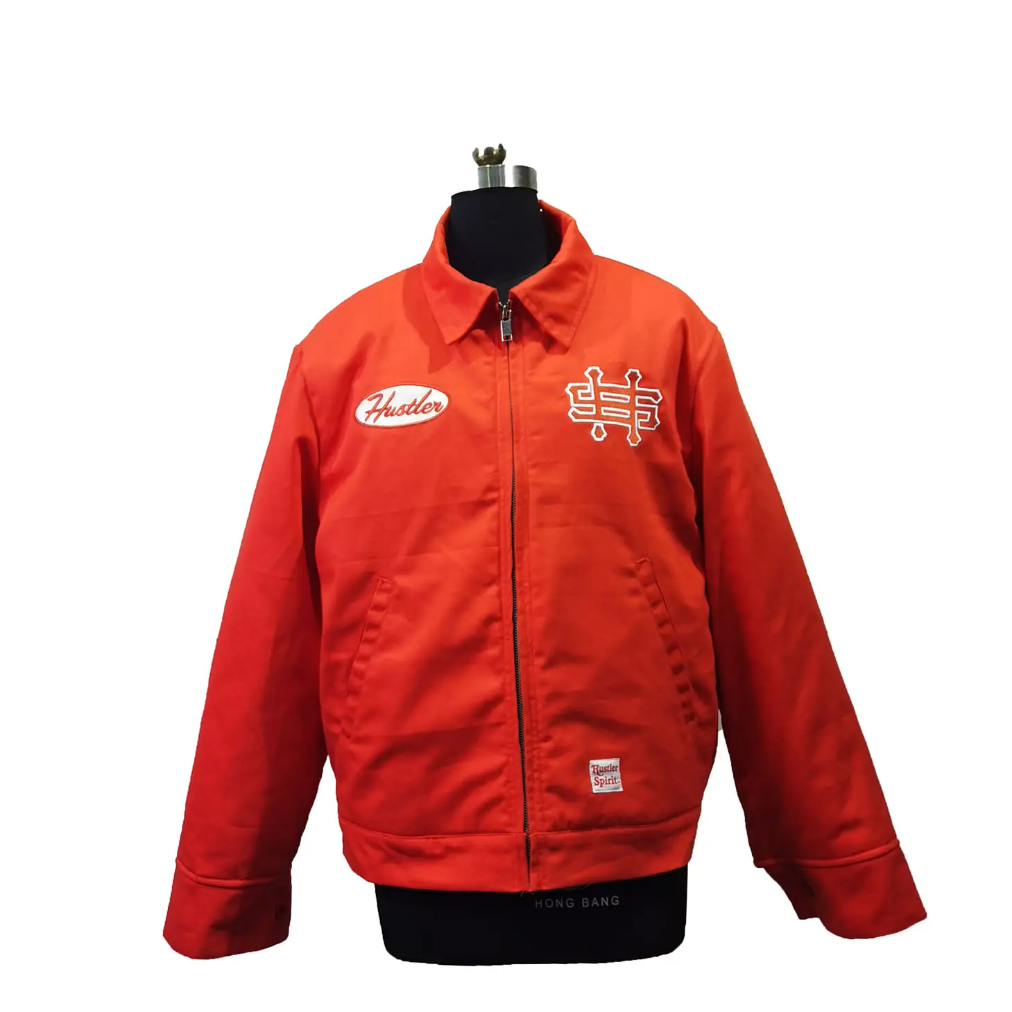 Custom Logo pelatih jaket pria bordir kualitas tinggi jaket musim dingin untuk pria desainer kualitas patchwork