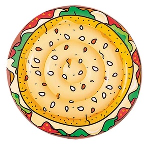 PVC Inflatable Hamburger <b>Pool</b> Float 147*147*22 CM Inflatable Mattress for Beach and <b>Pool</b> Fun - Product Image 1