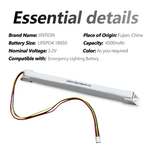 JINTION <span class=keywords><strong>3</strong></span>.2V 4500mAh LiFePO4 应急照明电池替代品，适用于 Tridonic 28002320 3A CON - Product Image 3