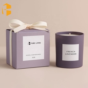 Vela Aromática <span class=keywords><strong>de</strong></span> Cera <span class=keywords><strong>de</strong></span> Soja Hecha a Mano en Frasco <span class=keywords><strong>de</strong></span> Vidrio con Logotipo Personalizado para el Hogar y el Dormitorio, sin Humo, <span class=keywords><strong>de</strong></span> FUBEI LIVING, con <span class=keywords><strong>Caja</strong></span> - Product Image 3