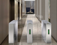 Barrière pivotante automatique à battants en acier inoxydable, protection étanche IP66, anti-évasion, multi-authentification
