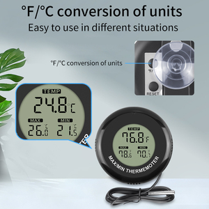 Nhiệt Kế Tròn Làm Vườn Màn Hình <span class=keywords><strong>Lcd</strong></span> Kỹ Thuật Số Đầu Dò Nhiệt Độ Ngoài Trời Có Dây TL8050 - Product Image 5