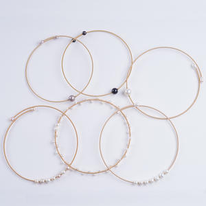 Collares de Moda Coreana con Cuentas y Perlas de Agua Dulce de Geometría Fresca, Accesorio de Cuello Elegante y con Personalidad - Product Image 1