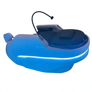 KISEN Cama de Masaje Automática de Fibra de Vidrio con Luz Ambiental LED, Masaje Eléctrico Ajustable para Piernas y Espalda, Rodillos y Lavabo Cerámico - Product Image 3