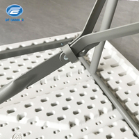 Table rectangulaire pliante en HDPE blanc de qualité commerciale de 6 pieds pour événements de restauration en plein air
