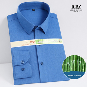 Doublure de cou Protection tache autocollant <span class=keywords><strong>grand</strong></span> et <span class=keywords><strong>grand</strong></span> habillage chemise noir bleu Non fer hommes formel 100% coton chemises habillées - Product Image 2