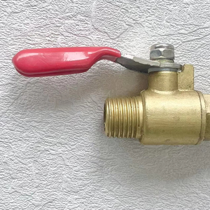 Robinet à bille manuel en bronze de qualité supérieure avec filetage mâle 1/4 pouce pour cylindre de compresseur d'air - Product Image 2