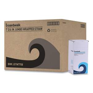 หลอดดูดน้ำขนาดใหญ่แบบม้วน 7.75 นิ้ว สีดำ โพลีโพรพิลีน เส้นผ่านศูนย์กลาง 6 มม. สำหรับงานปาร์ตี้ บรรจุ 50 แพ็ค/กล่อง 250 ชิ้น/แพ็ค - Product Image 1