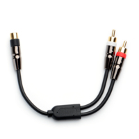 Cabo 1 en 2 mâle à femelle câble AV/RCA câble en alliage de Zinc câble Binaural Mono stéréo haut de gamme Support pour RCA personnalisé