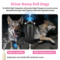 Mini Répulsif Ultrasonique Anti-Aboiement pour Chien, Rechargeable USB, Double Tête, Portable, avec LED, Dispositif d'Entraînement Extérieur pour la Promenade