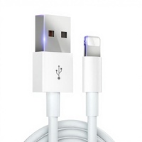 Cable USB de Carga Rápida de 1 m para Teléfonos iPhone y Android, Computadoras, Conductor de Cobre Puro, Revestimiento de TPE, Blindaje de Lámina, Banco de Energía