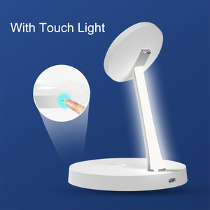 <span class=keywords><strong>Precio</strong></span> de fábrica 2-en-1 cargador inalámbrico de escritorio LED banco de energía 15W logotipo personalizado para <span class=keywords><strong>iPhone</strong></span> 15 2024 teléfono móvil eléctrico - Product Image 3