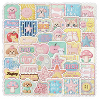 Lot de 50 autocollants personnalisés en tissu brodé, mignons, amusants, imperméables, en vinyle, pour journal, ordinateur portable, cadeau
