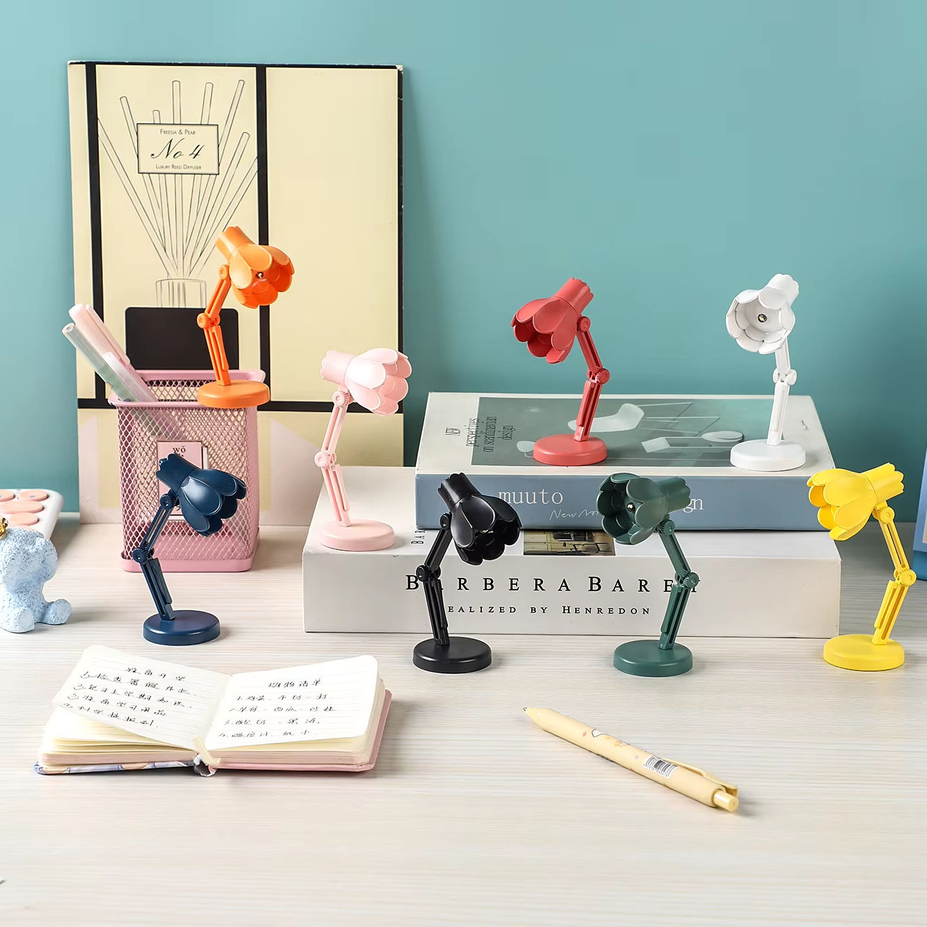 Modern LED Book Reading Lamp ABS Desk Lamp Night Light Foldable