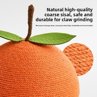 MJF Big Orange Fortune Cat Scratching Board Ball Durable Scratch-Resistant Turntable Bell Imitation Fruit Design Claw Sharpening